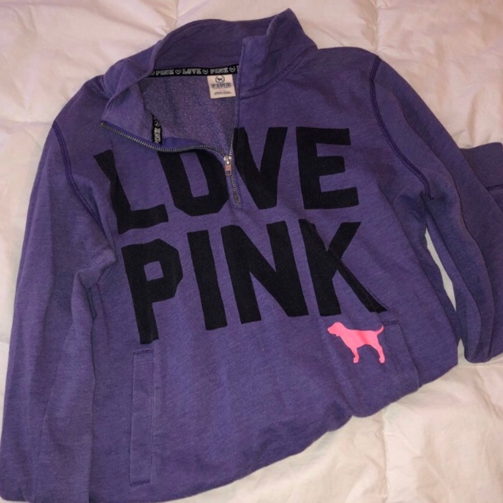 PINK quarter zip sweatshirt